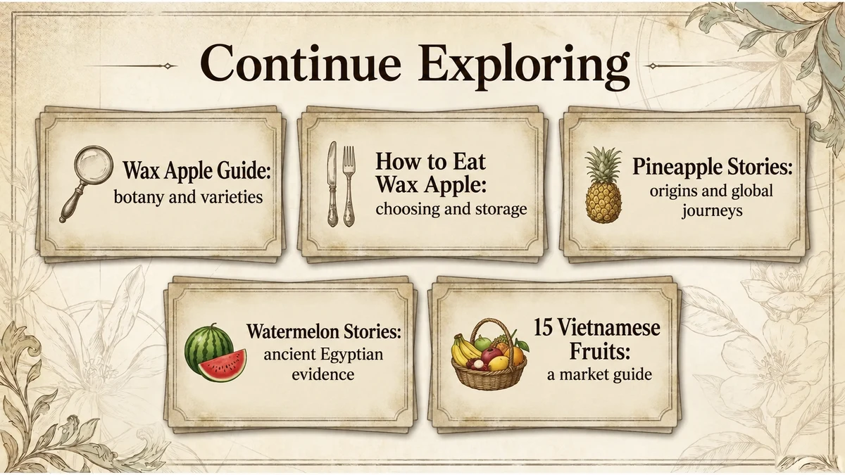 Continue exploring wax apple and the history of other fruit.