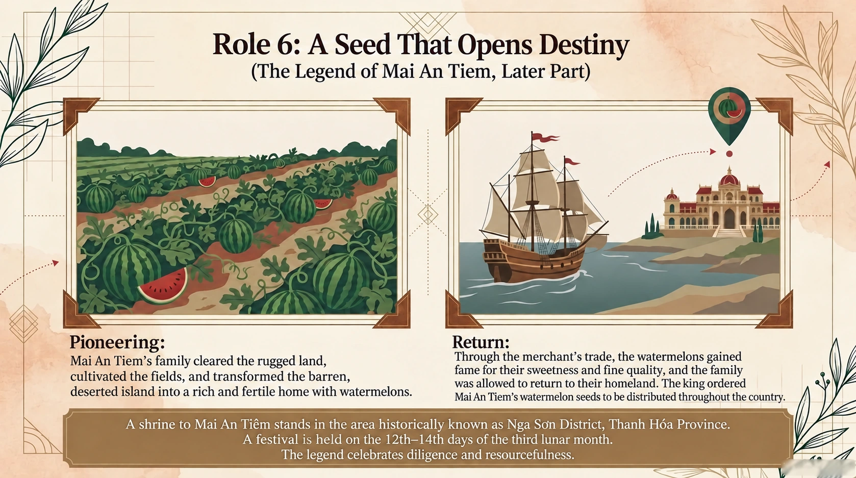 Mai An Tiêm, part two: cultivation, trade and return.