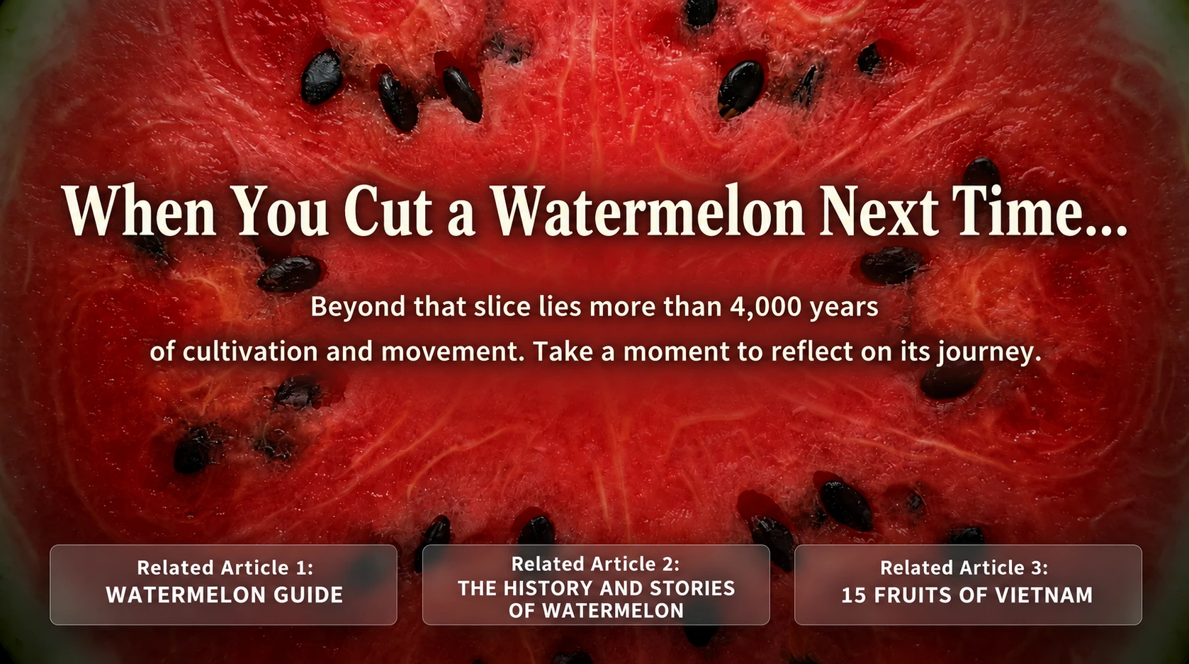 The next time you cut a watermelon, remember the long history behind its bright flesh.