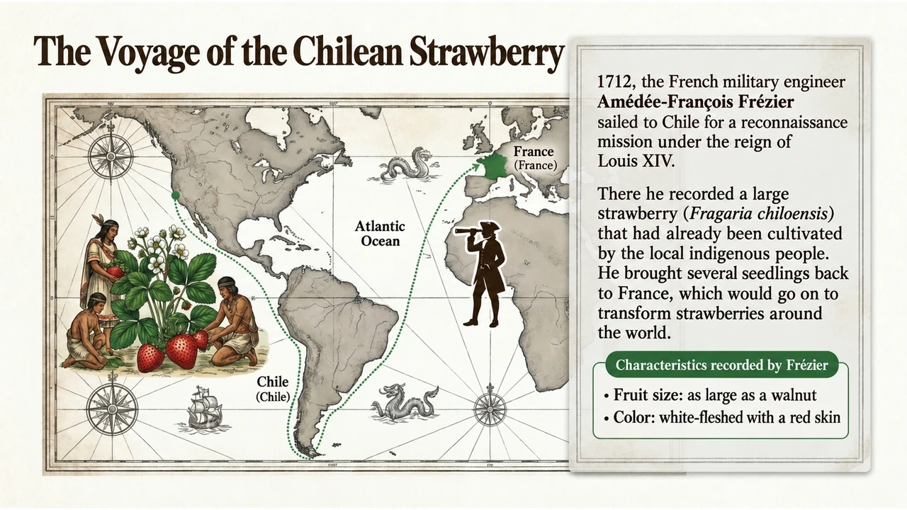 Frézier’s journey from Chile to France and the cultivated Chilean strawberry he recorded