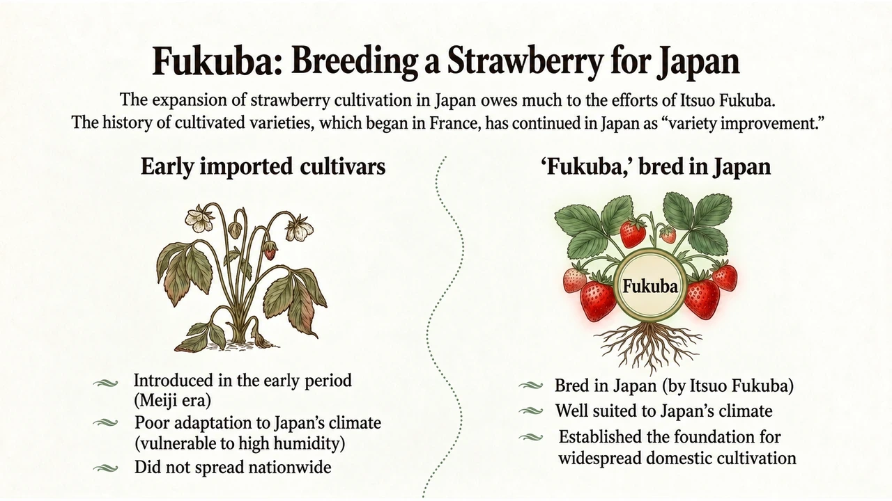 The development of ‘Fukuba’ as a foundation of strawberry cultivation in Japan